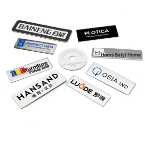 Aluminum Alloy Name Tag Custom Nameplate Trademark Logo Signage Plate Corrosion Resistant Rectangular Corrosion Coloring
