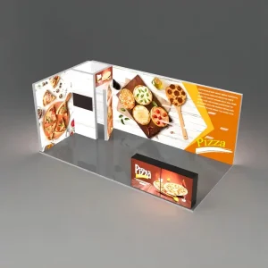 Aluminum Alloy Quick Installation Portable Trade Show Display Light Box Booth Fabric Duplex Printing