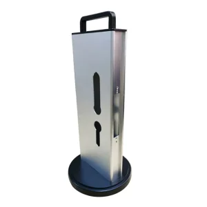 Aluminum Alloy Rotatable Lock Display Stand Wood Door Smart Lock Display Racks