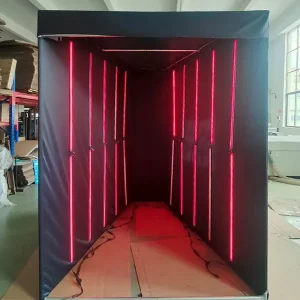Aluminum Alloy Tension Fabric LED Video 360 Photo Booth Print Enclosure Backdrop with Custom Logo and 8x8ft Size
