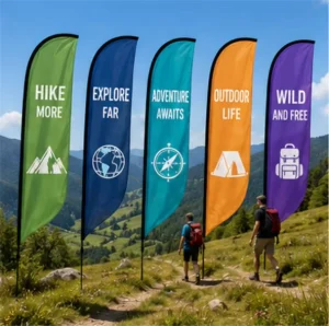 Aluminum Feather Pennant Windsock Flying 2m-5m Custom Digital Printing Eco-Friendly Promotional Novelty Advertising Kit Stand