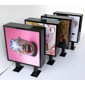 Aluminum Frame Doorplate Outdoor Double Sided Wall Mounted Acrylic Light Box Sign
