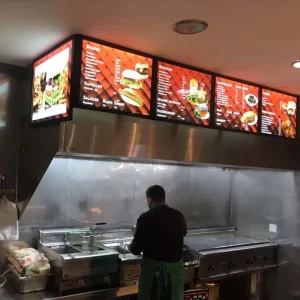 Aluminum Frame Magnetic Restaurant Menu Board Ultra Thin LED Light Box