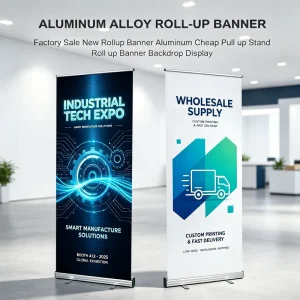 Aluminum Frame Retractable Banner Stand Roll Displays Lightweight Portable Advertising Equipment Tool Free Assembly Exhibition