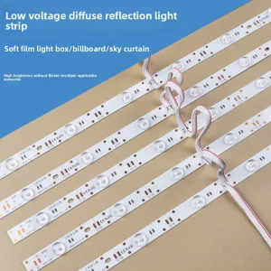Aluminum LED Diffuse Reflection Strip Light 12V Low Voltage Roller Blind Light Soft Film Ceiling Fabric Lightbox Lens Backlight