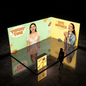 Aluminum Modular SEG Led Light Box Fabric 20×10 Trade Show Led Backdrop Exhibition Seg Advertising Light Box Display Booth