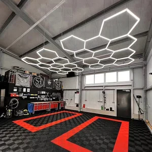 Aluminum PC Body Hexagonal LED Working Light for Car Showroom Garage Auto Workshop Office Use Detailing Light