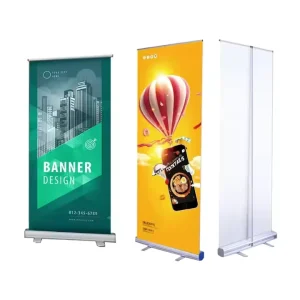 Aluminum Portable Event Backdrop Banner Stand and Promotional Retractable Roll up Banner Office Signage Display Stand