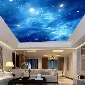 Aluminum Rectangular LED Ceiling Soft Film Lightbox Custom Size Manufacturer Direct Sales Embedded Starry Sky Ceiling Panel