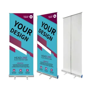 Aluminum Retractable Roll Up Marketing Banner Kakemono Advertising Background Banner Stand