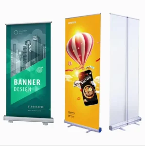 Aluminum Retractable Roll up Banner Stand 80x200cm Roll up Displays Banner Stand for Advertising Pull up Exhibition
