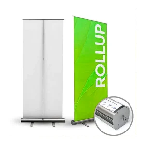 Aluminum Roll up Display Indoor Outdoor Roll up Banner Stand Retractable Poster Stand