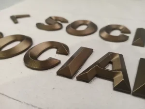 Aluminum Stainless Steel Carved Logo Sign Custom Metal Engraved Plate Waterproof Outdoor Carved Sign for Company Brand Display