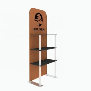 Aluminum Tube 60x160cm Exhibition Advertising Trade Show Portable Shelf Stand Display