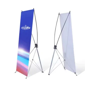 Aluminum X Stand Banner Waterproof Reusable Custom Printed for Indoor Advertising at Exhibitions Trade Shows & Events