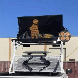 Amber LED Mini Matrix Folding Flexible High Brightness Vehicle Mounted Traffic Variable Message Sign Board 72×42 Pixel
