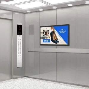 Android 14 Advertising Display Screen HDMI RJ45 1920*1080 Multi-language Support for Elevator Promotion Shopping Mall Walls