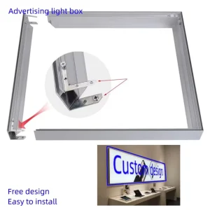 Anodizing Single Sided SEG Frame Aluminum Frame Advertising Silver Light Box Aluminum Profile for Shopping Mall