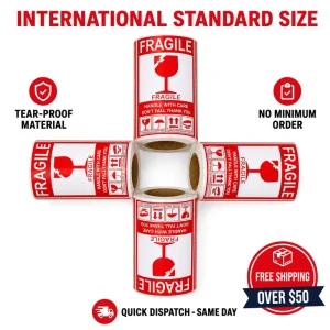 Antaclabel Custom Safety Warning Labels Adhesive Barcode Waterproof Paper Stickers High Quality Industrial Packaging Warehouse