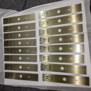 Anti-Fingerprint Stainless Steel Sign Vintage Brushed Antique Copper Etched Signage