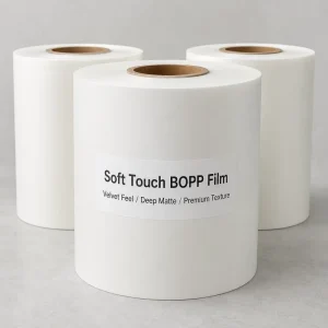 Anti Scratch Soft Touch BOPP Film Matte Velvet Suede Thermal Lamination Film for Cake Box Packaging Printing