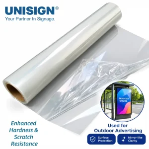 Anti Scratch Toughened PET Crystal Cold Lamination Film Wrinkle Free Overlay Laminating Sticker for Outdoor Bus Stop Advertising
