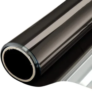 Anti Scratch Waterproof Black Metallized PET Window Film UV Shield Glossy Industrial Use Protective Packaging Film