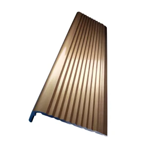 Anti Skid Golden Stair Nosing Aluminum Staircase Profile Stair Tirm Stair Edging Step Nosing Stair Tread Flooring Stair Nose