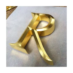 Anti-rust Golden Metal Letters Custom Metal Logo 3D Wall Sign Brand Metal Sign Letter