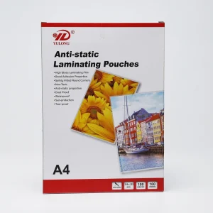 Anti static Soft Glossy Hot Plastic Laminating Film Moisture Proof Letter Size 5Mil 10mil A4 Thermal Laminating Pouches