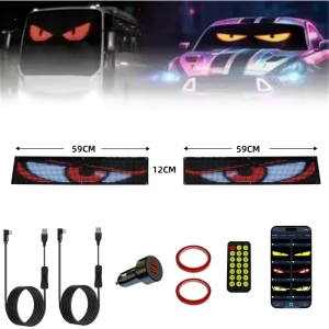 App Remote Control Truck Dynamic Devil Eye 5V USB Flexible LED Screen Advertising Board