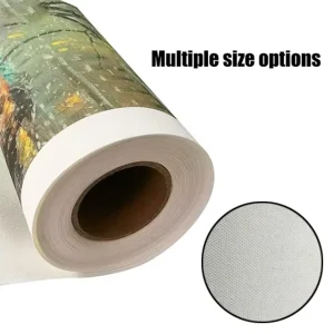 Aqueous Ink Compatible Polyester Canvas Roll Waterproof Matte Inkjet Fabric for Epson Canon HP Large Format Printers
