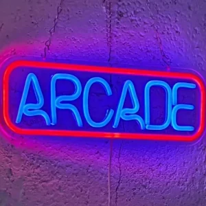 Arcade Neon Sign Gaming Letters LED USB Wall Decor Home Living Room Dorm Pub or Bar Birthday Gift