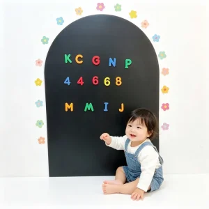 Arched Magnetic Chalkboard Wall Decal Removable Contact Paper Kids Drawing Board Sticker for Home Classroom Nursery Decor