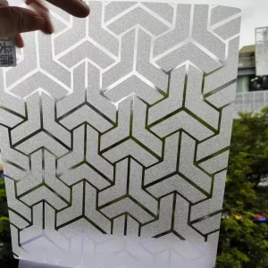 Arrow Pattern Sparkling Cold Lamination Film Roll PVC Film for Glass Decoration and Protection