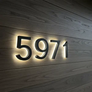 Attract Customers Increase Exposure Number Door Plates 3D Crystal Acrylic Backlit Motel Sign Customize Advertising Decoration