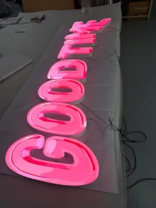 Attractive Colors Jelly Acrylic LED Letters Custom 3D Resin Illuminated Sign for Store Logo and Brand Display