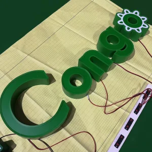 Attractive Waterproof Stainless Steel Metal LED Edgeless Frontlit Sign 3D Sides Painted Channel Letter for Home Use