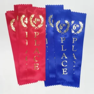 Award Ribbon Custom Logo 2″ * 8″ Size Printed Satin Ribbons for Promotion and Shows