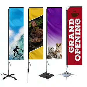 B2B Teardrop Flags Custom Logo Printed Polyester Waterproof Fast Turnaround Time for Retail Promotions