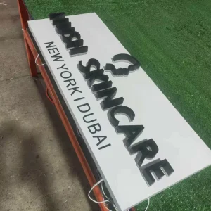 BH Mini LED Luminous Letter Sign with Acrylic Backplate Sturdy Installation Durable 3D Letter for Storefront Brand Display