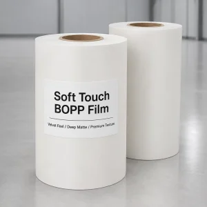 BOPP Film Soft Touch Velvet Suede Thermal Lamination Film Silky Silk Tactile for Box Packaging Cake Box Packaging Printing