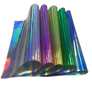 BOPP Laser Colorful Iridescent Metalized Holographic Film Roll for Packaging Lamination