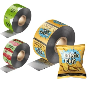 BOPP PET Film Roll Popsicle Snack Packaging Plastic Film Roll Aluminum Foil Automatic Packaging Roll Film for Candy Cookie
