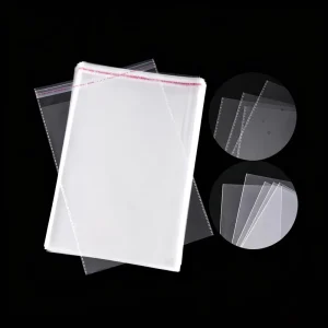 BOPP Self-Adhesive Antistatic Bags Transparent Plastic Packaging for Clothing Jewelry Socks Long Strip Logo Printable