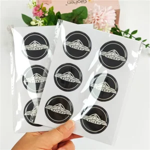 BOTU Custom 3D Dome Epoxy Transparent Gel Label Sticker Personalized Round Resin Epoxy PVC Waterproof Logo Doming Sticker