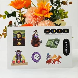 BOTU Finish Waterproof Custom Logo Brand Label Stickers Printing Self-Adhesive Vinyl Kiss Cut Decal Sticker Sheets