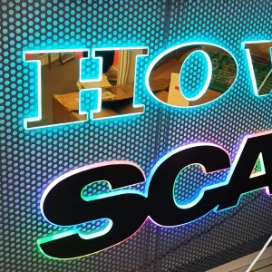 Back Lit 3D Illuminated Acrylic LED Neon Letters Sign for Outdoor Advertising & Decoration Waterproof IP65