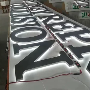 Back Luminous Word 3D Light up LED Backlit Letter Lights Sign Commercial Building Signs Outdoor Waterproof LED Letters Signs