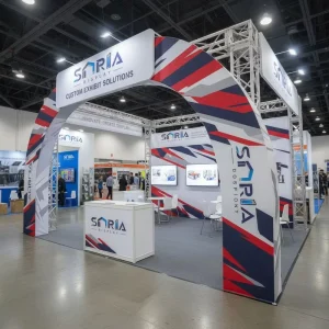 Backlit 20Ft SEG Modular Portable Foldable Lightweight Advertising Trade Show Exhibition Booth LED Light Box Display Stand
